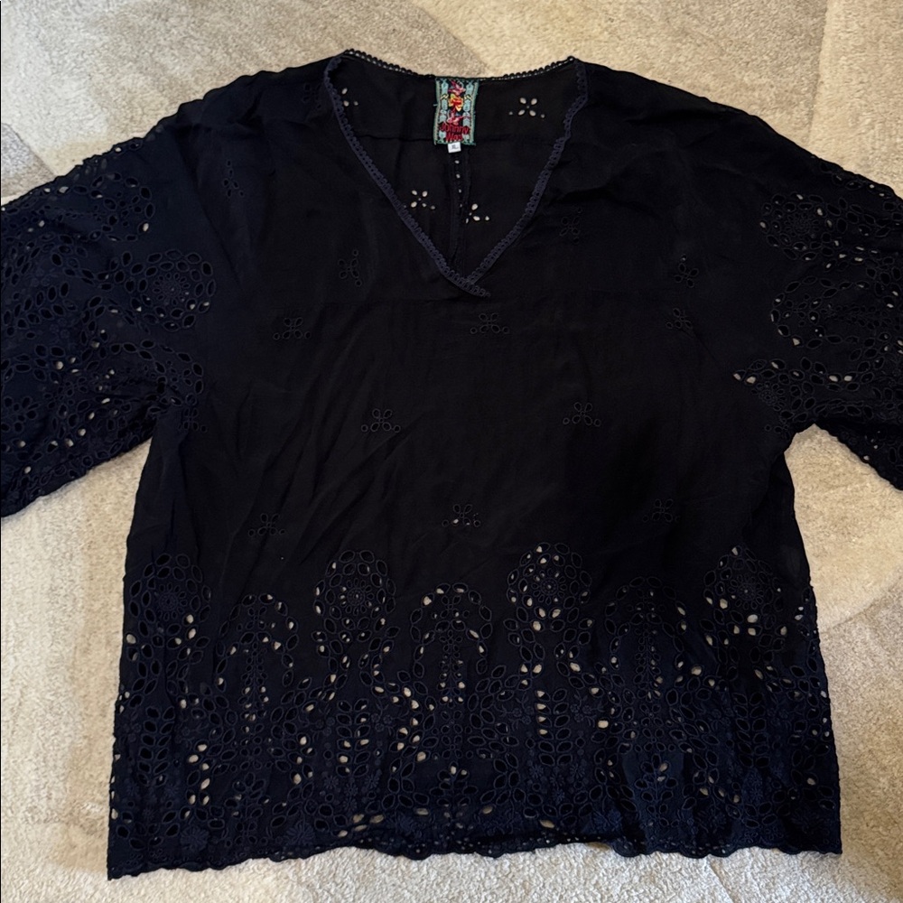 Johnny Was Avy Eylet Tunic